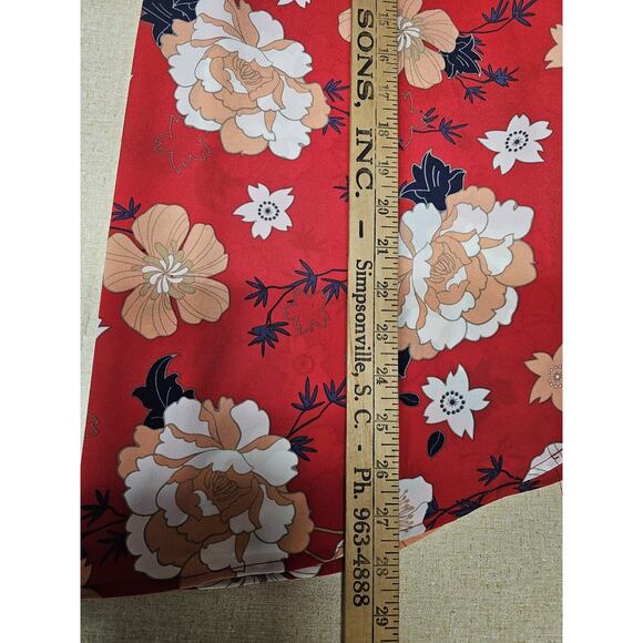 Katherine Barclay Floral Popover Blouse Size XL 3/4 Balloon Sleeves Artsy - Picture 4 of 8